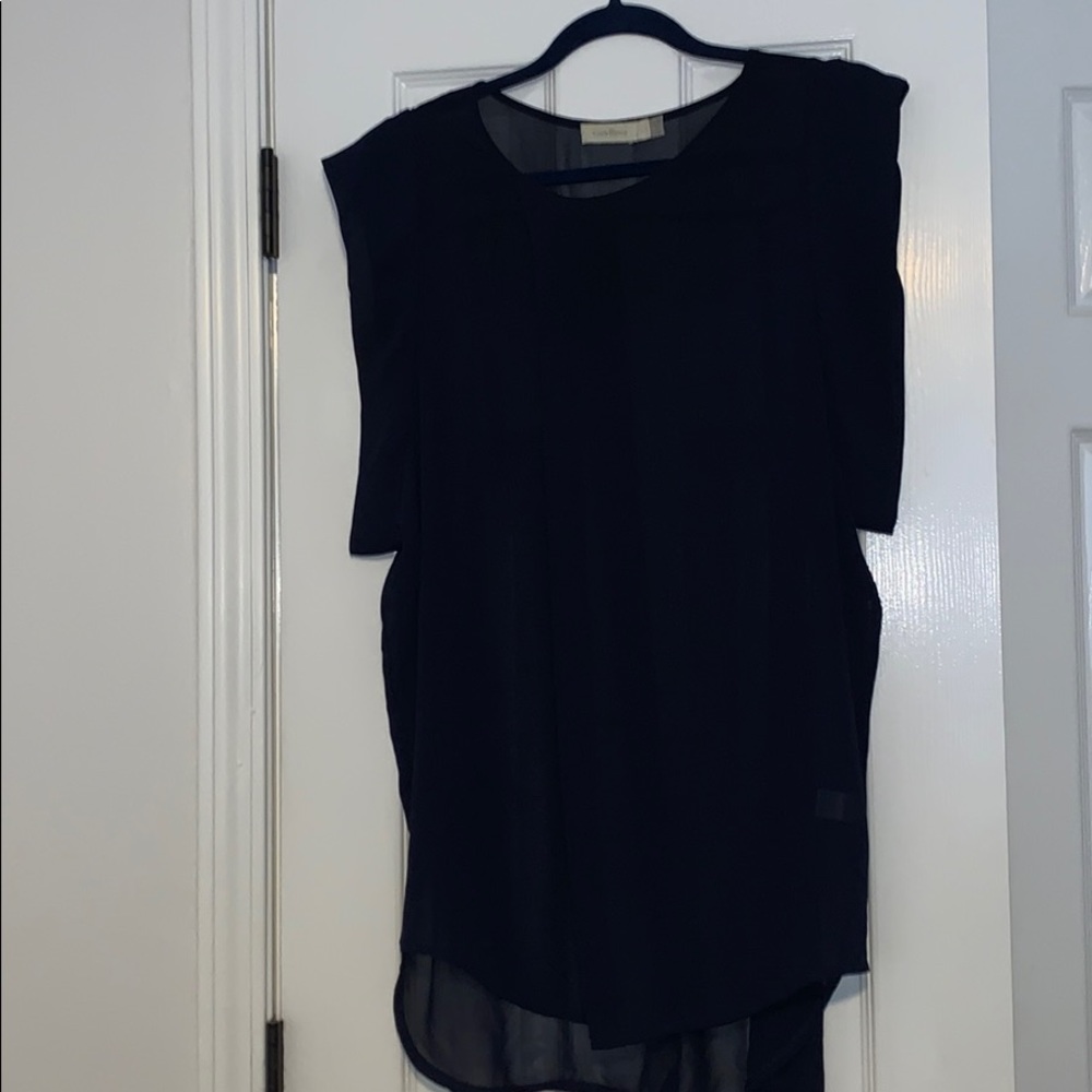 Sheer navy Costa Blanca top